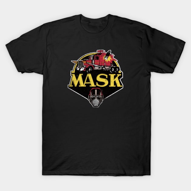 Vintage Mask Armored Strike Design T-Shirt by Cultture